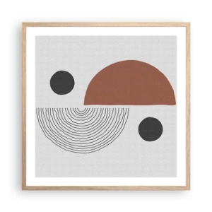 Poster in einem Rahmen aus heller Eiche - Perfektion des Rades - 60x60 cm