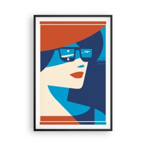 Poster in einem schwarzem Rahmen - Urlaubsreise - 61x91 cm