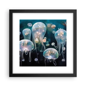 Poster in einem schwarzem Rahmen - Unterwasserball - 30x30 cm