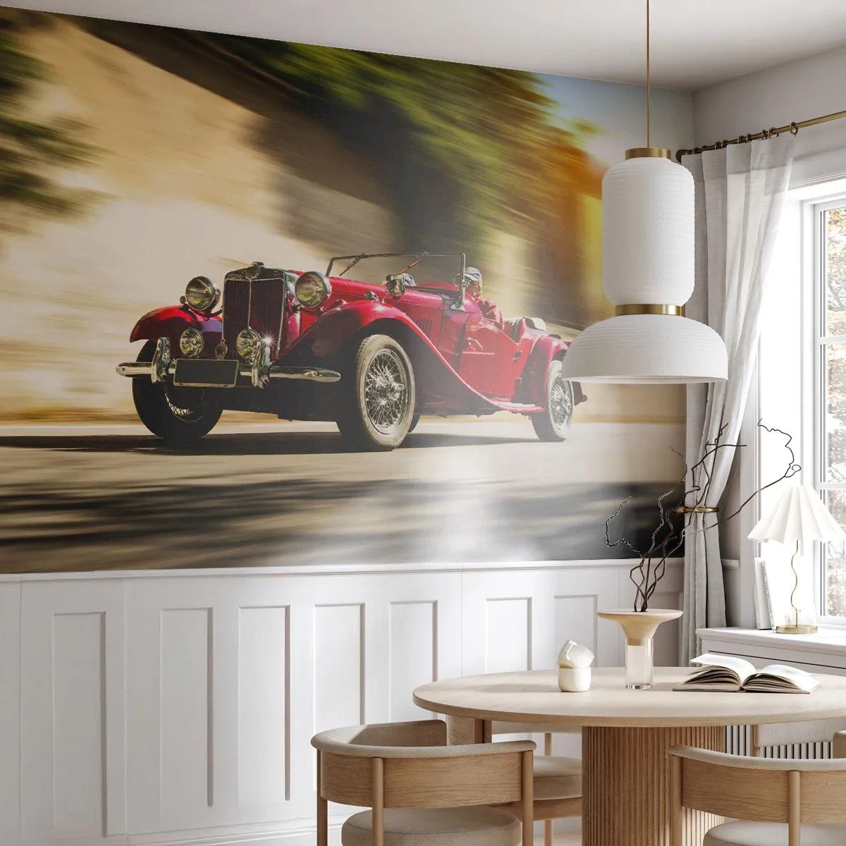 Selbstklebende Fototapete Deluxe Sticker - Schöner als Nike von Samothrake - Auto, Retro, Cabriolet - 500x350 cm