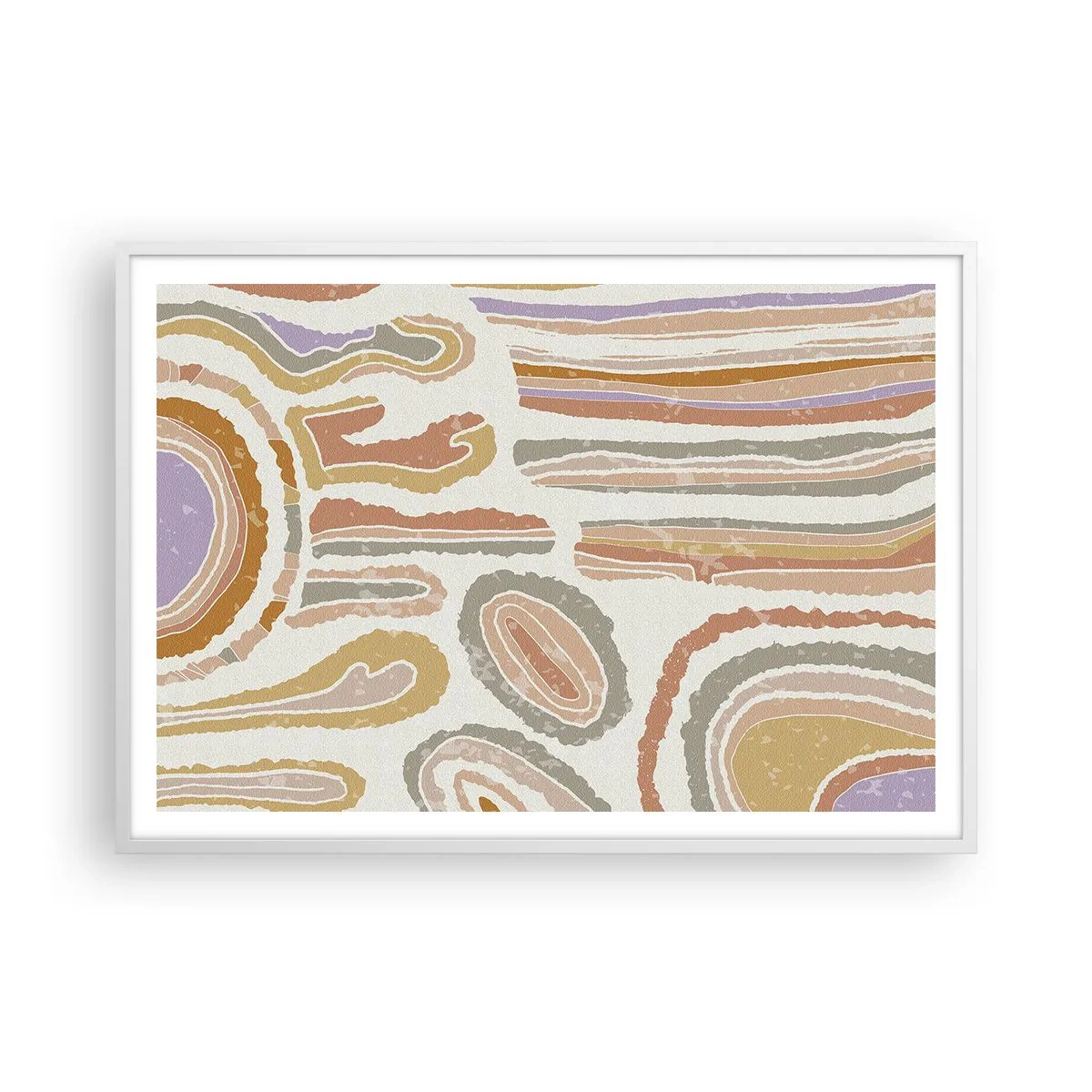 Poster in einem weißen Rahmen - Bunte Querschnitte - 100x70 cm