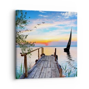 Bild auf Leinwand - Leinwandbild - Guten Abend - 30x30 cm