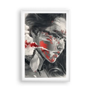 Poster in einem weißen Rahmen - Im Dunst der Absurdität - 61x91 cm