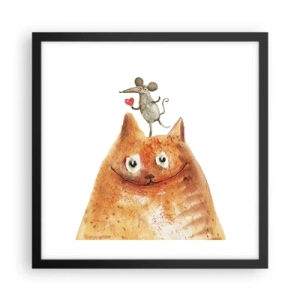 Poster in einem schwarzem Rahmen - Paradoxien der Liebe - 40x40 cm