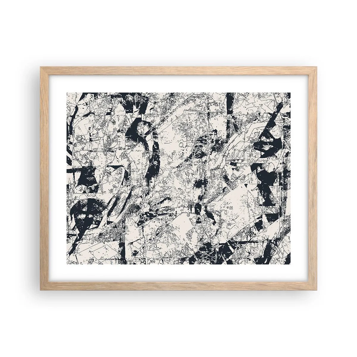 Poster in einem Rahmen aus heller Eiche - Durchdringung der Gegensätze - 50x40 cm