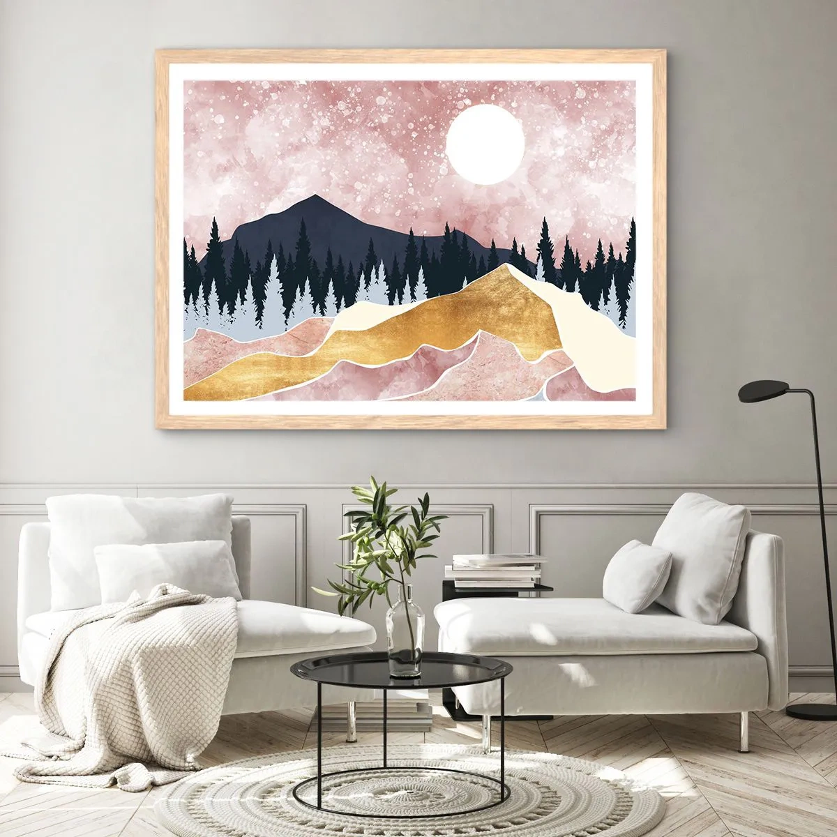 Poster in einem Rahmen aus heller Eiche - Nachtwache - 40x30 cm