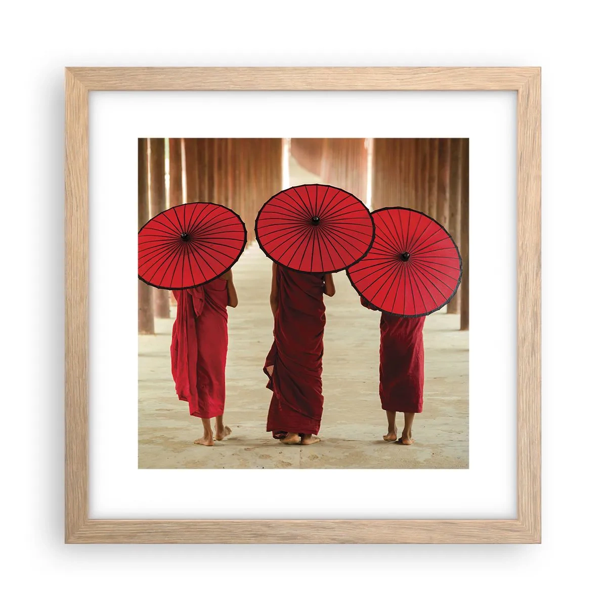 Poster in einem Rahmen aus heller Eiche - Auf dem Weg ins Reine Land - 30x30 cm