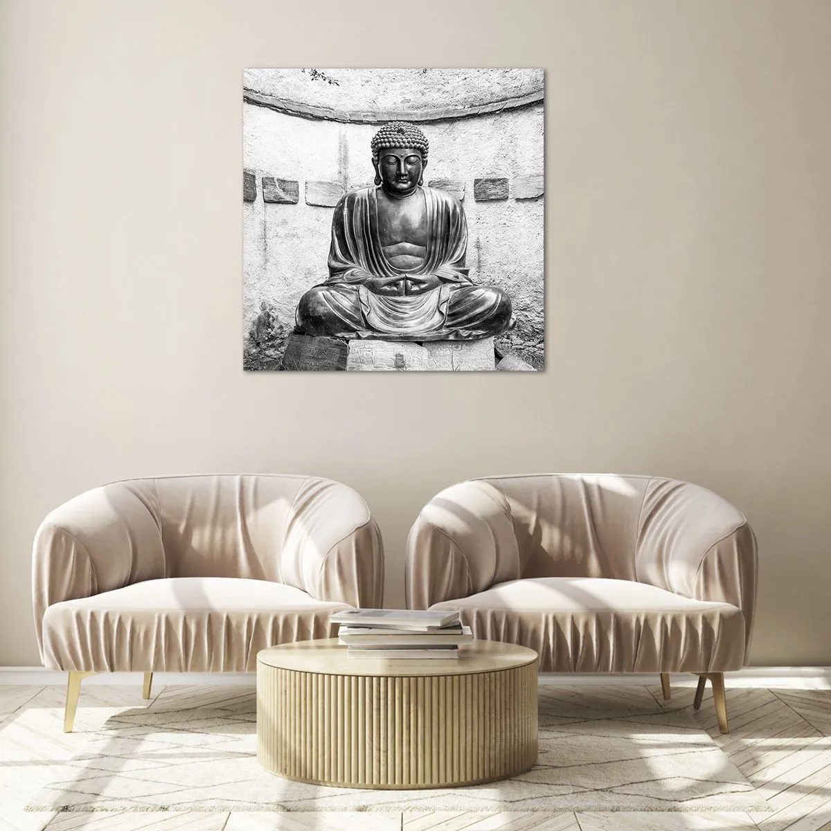 Glasbild - Bild auf glas - An der Quelle des Friedens - 60x60 cm