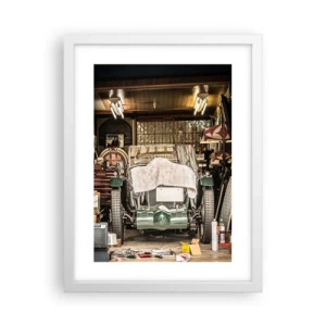 Poster in einem weißen Rahmen - Zurück in die Vergangenheit - 30x40 cm