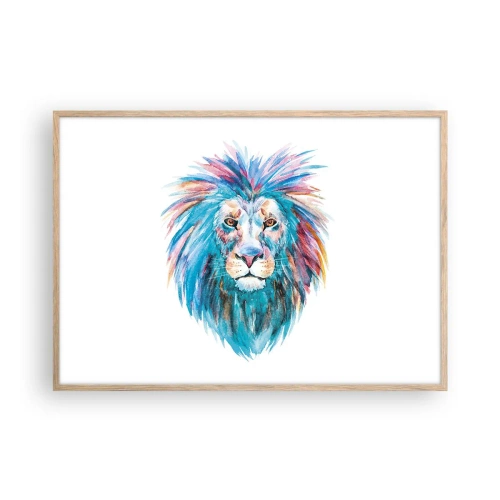 Poster in einem Rahmen aus heller Eiche - Eine elektrisierende Aura - 100x70 cm