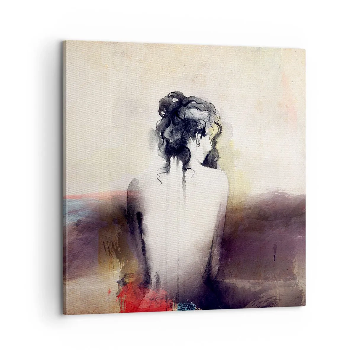 Bild auf Leinwand - Leinwandbild - Glatte Linien, ovale Formen - 60x60 cm