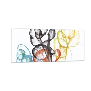 Glasbild - Bild auf glas - Blumen mit Seele - 100x40 cm