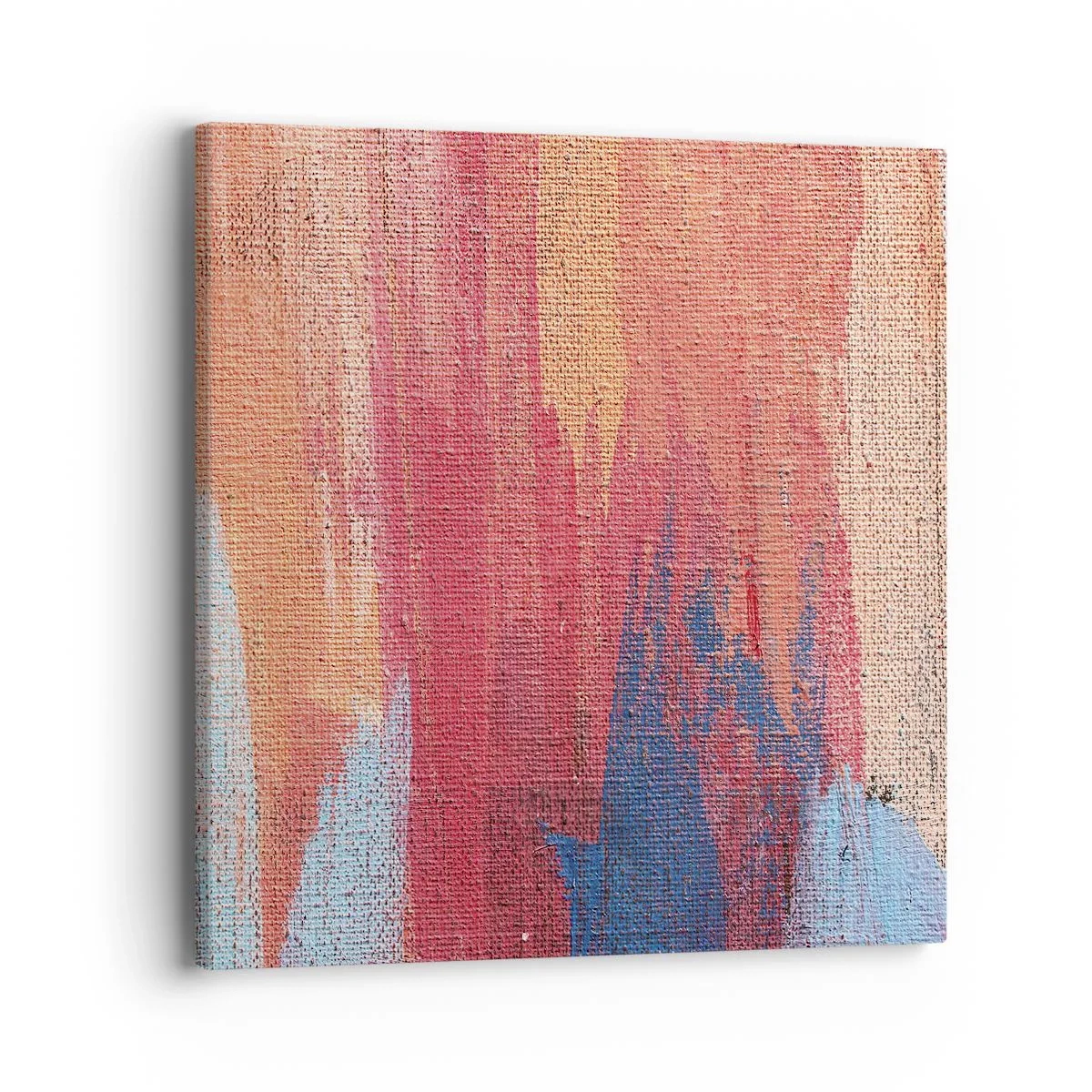 Bild auf Leinwand - Leinwandbild - Renne den Regenbogen hinunter - 40x40 cm