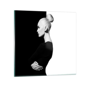 Glasbild - Bild auf glas - Einfach eine Frau - 70x70 cm