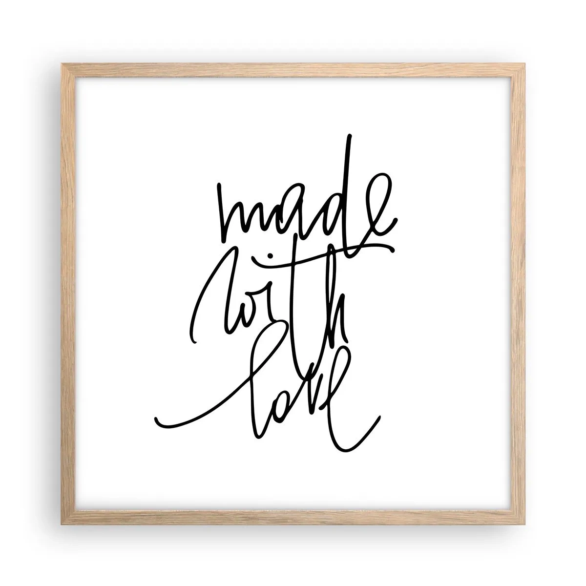 Poster in einem Rahmen aus heller Eiche - Die beste Marke - 50x50 cm