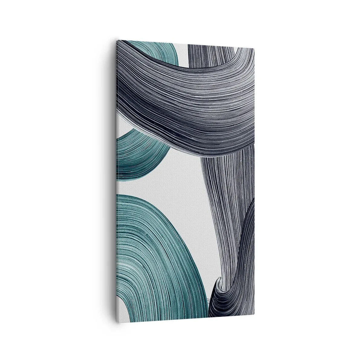 Bild auf Leinwand - Leinwandbild - Smaragdgrüne und schwarze Pfade - 55x100 cm