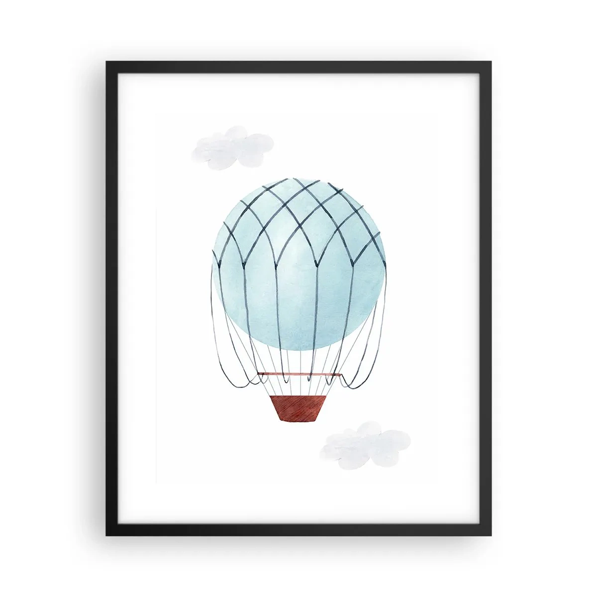 Poster in einem schwarzem Rahmen - Ganz in den Wolken - 40x50 cm