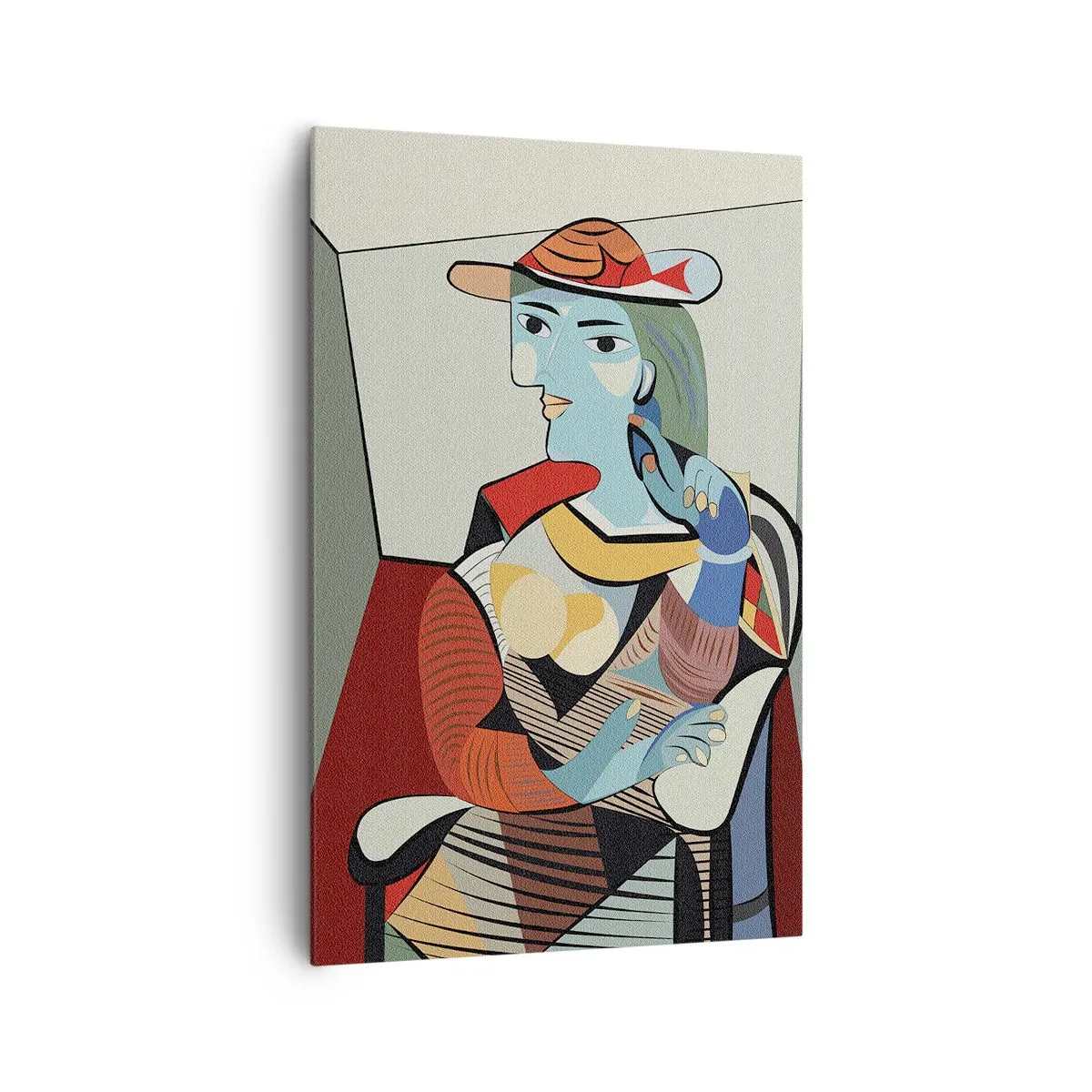 Bild auf Leinwand - Leinwandbild - Gesehen mit den Augen von Picasso - 80x120 cm