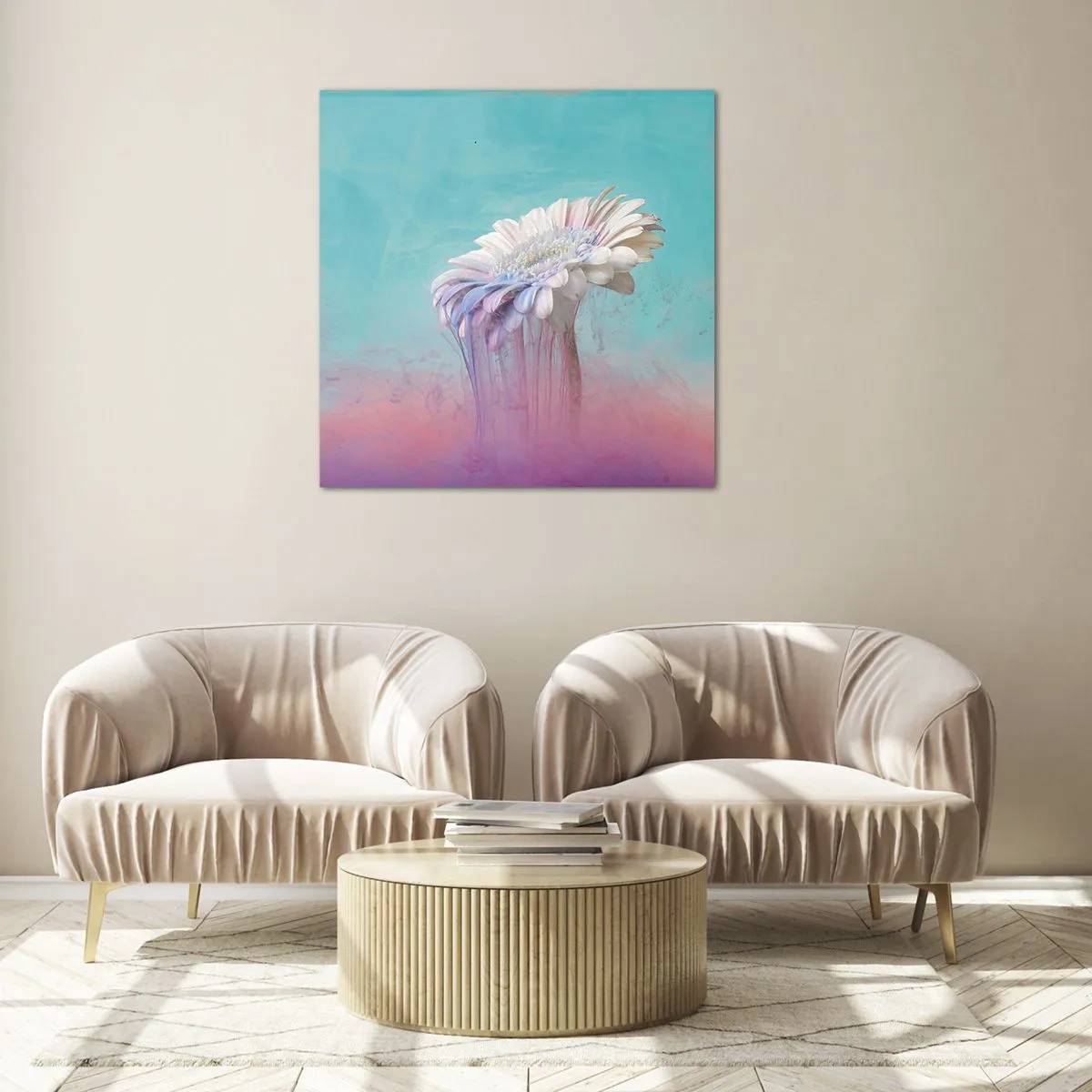 Glasbild - Bild auf glas - Blumenunterwelt - 50x50 cm