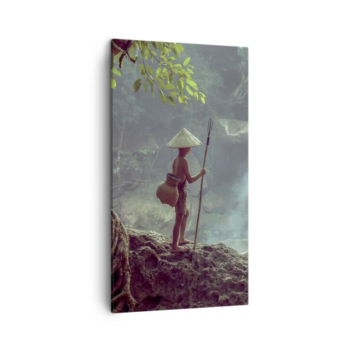 Bild auf Leinwand - Leinwandbild - Befreundet mit der Natur - 45x80 cm