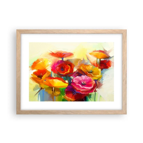 Poster in einem Rahmen aus heller Eiche - Nicht nur rot - 40x30 cm