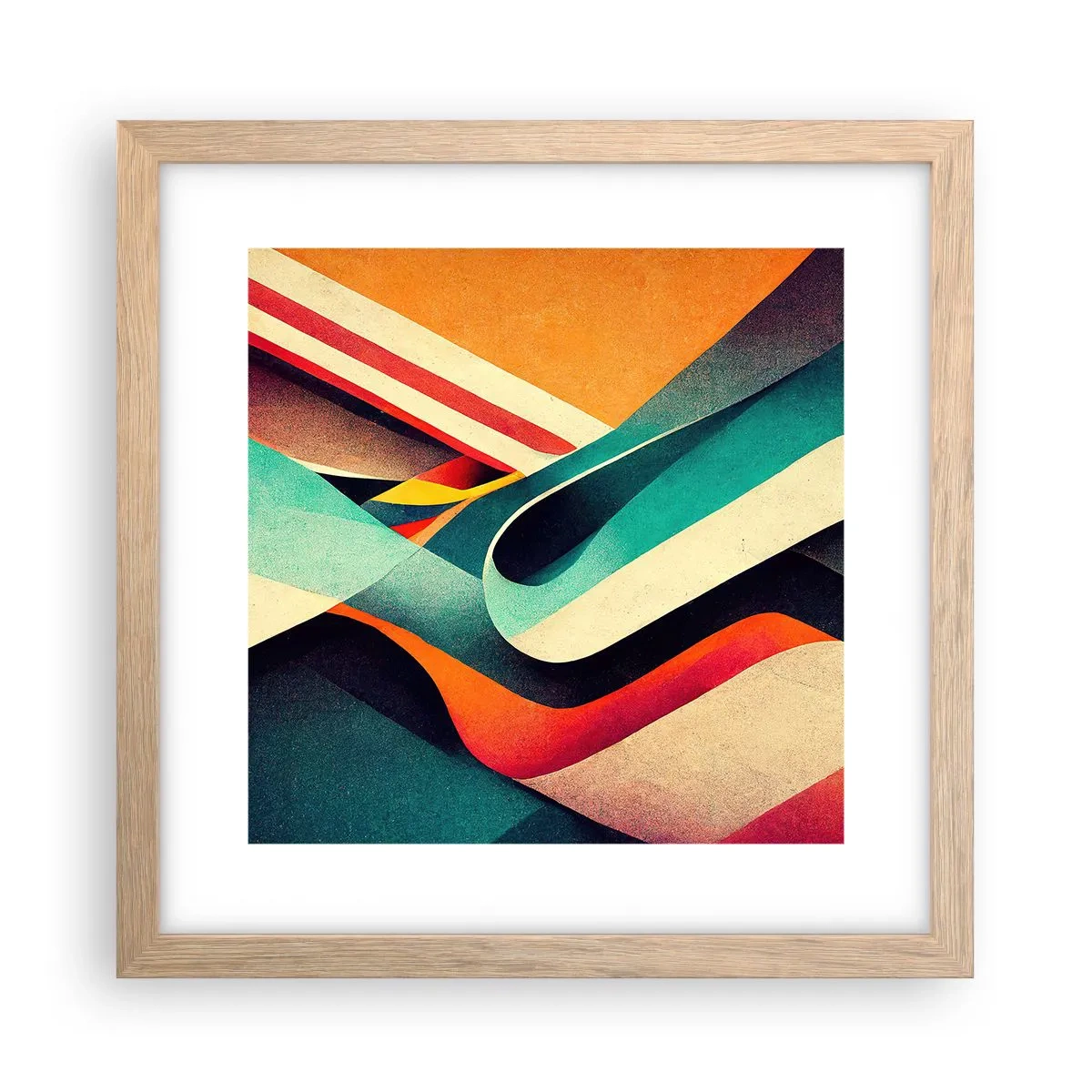 Poster in einem Rahmen aus heller Eiche - Intensive Komposition - 30x30 cm