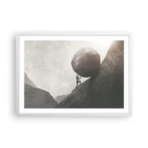 Poster in einem weißen Rahmen - Ich glaube wider alle Hoffnung - 70x50 cm