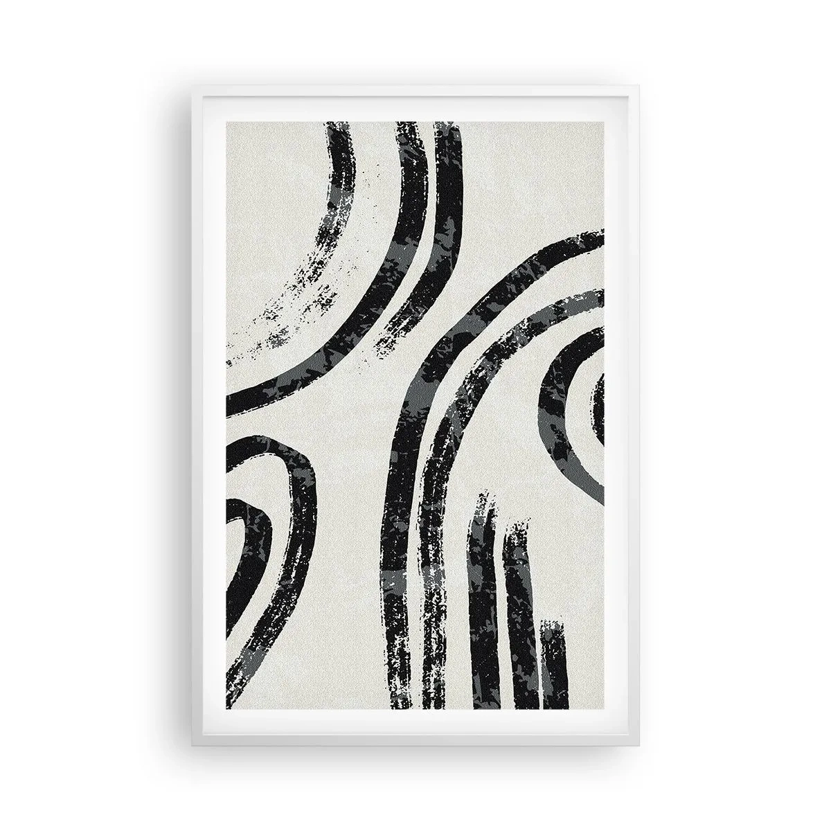 Poster in einem weißen Rahmen - Bei Hälfte angehalten - 61x91 cm