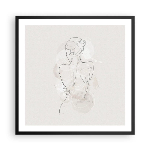 Poster in einem schwarzem Rahmen - Wie ein sensibles Instrument - 60x60 cm