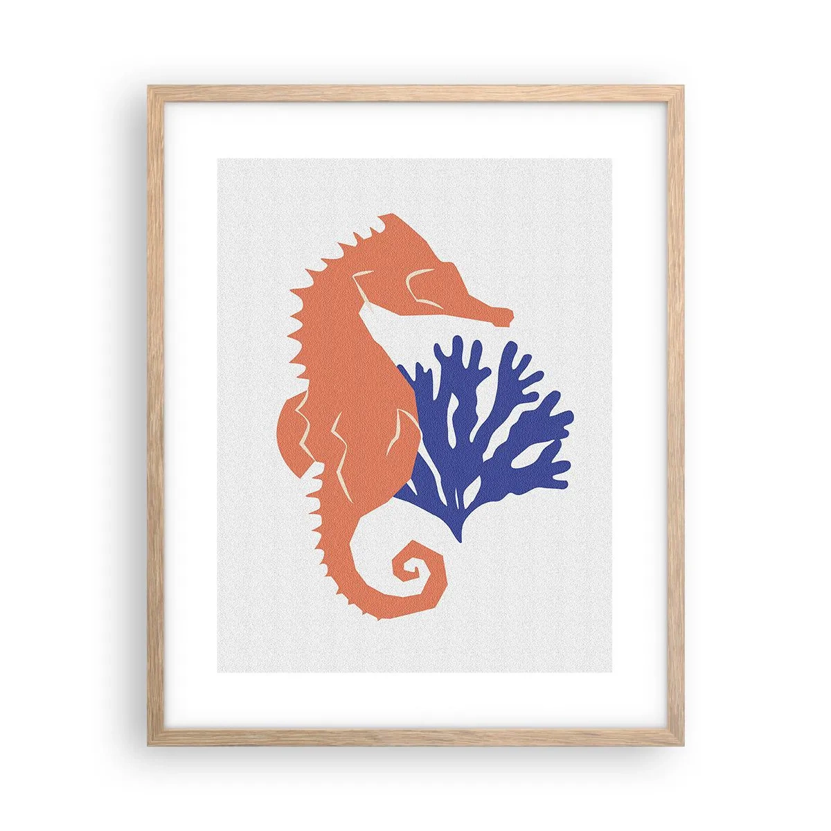 Poster in einem Rahmen aus heller Eiche - Auf einer Unterwasserwiese - 40x50 cm