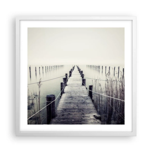 Poster in einem weißen Rahmen - Tauchen Sie in Ruhe ein - 50x50 cm