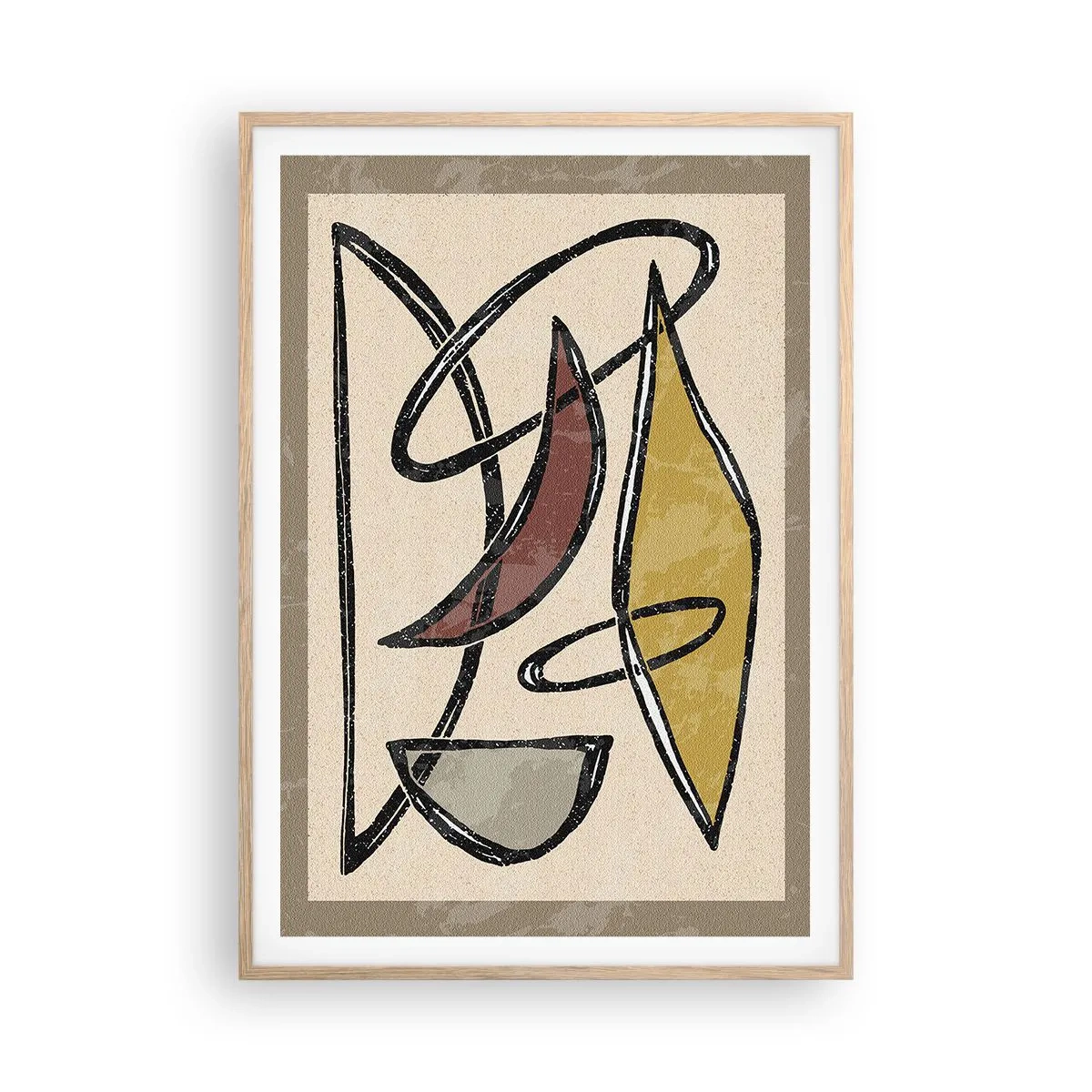 Poster in einem Rahmen aus heller Eiche - Vertikale und Horizontale - 70x100 cm