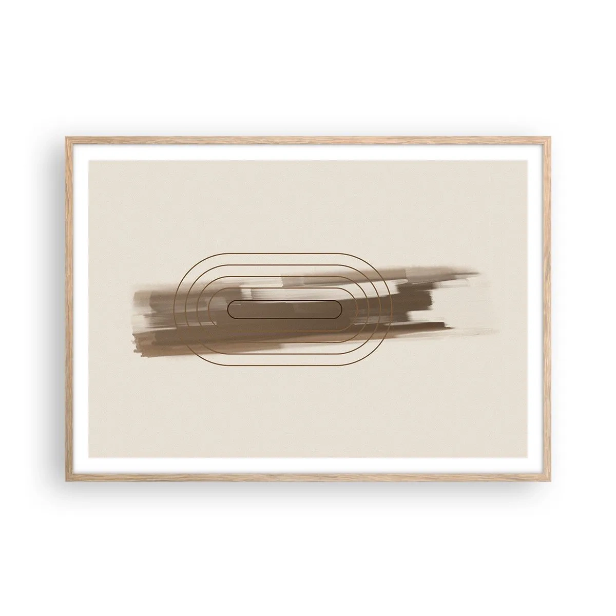 Poster in einem Rahmen aus heller Eiche - Ein Hauch von Grau - 100x70 cm
