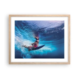 Poster in einem Rahmen aus heller Eiche - Tiefe der Freude - 50x40 cm