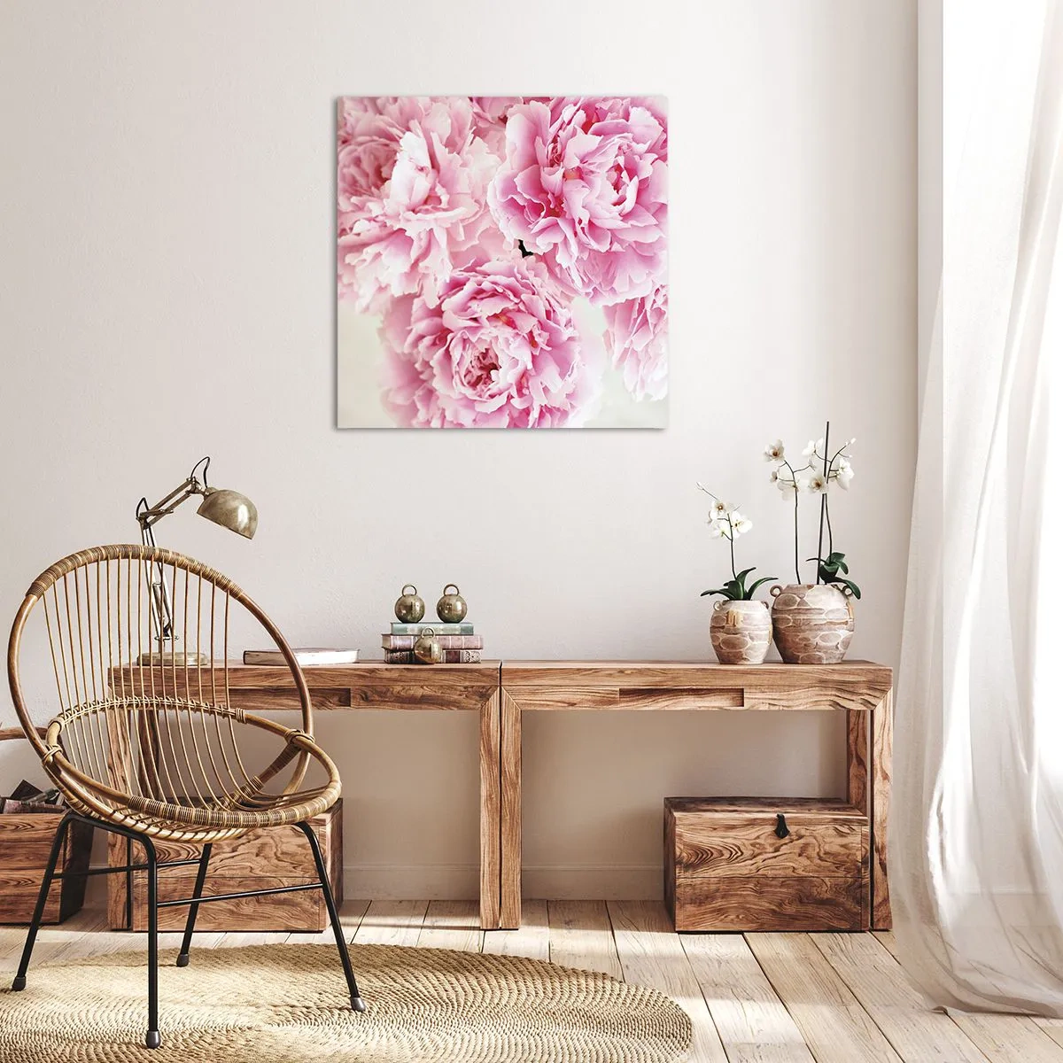 Bild auf Leinwand - Leinwandbild - In rosa Glamour - 50x50 cm