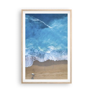 Poster in einem Rahmen aus heller Eiche - Die Kraft des Blaus - 61x91 cm