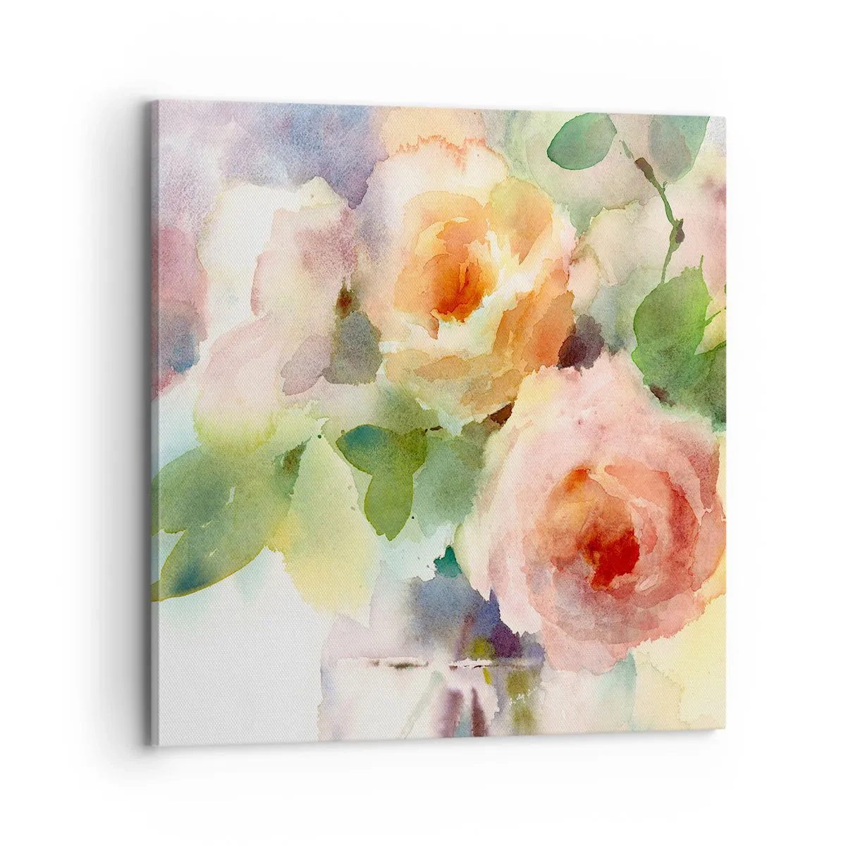 Bild auf Leinwand - Leinwandbild - Zart wie Aquarell - 70x70 cm