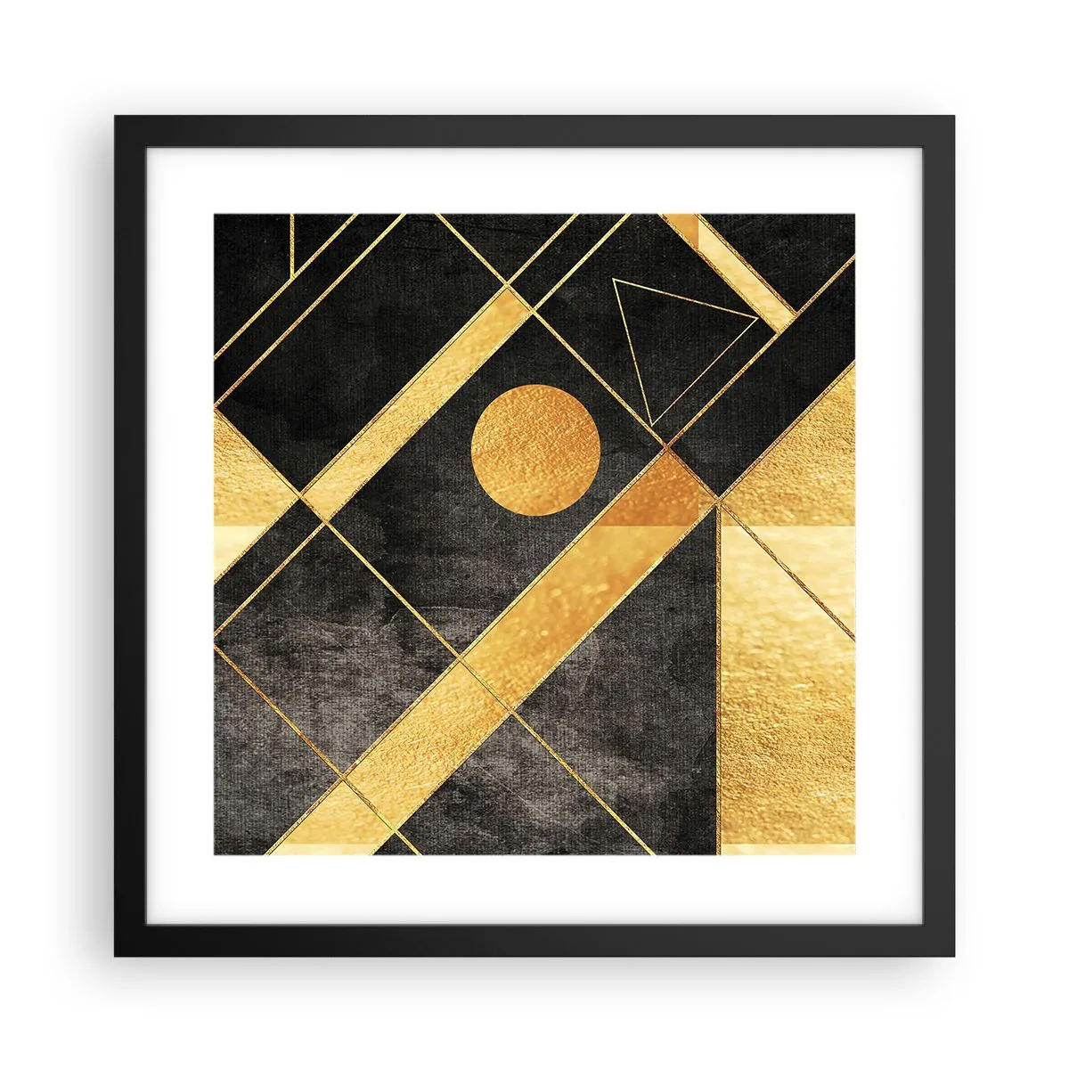 Poster in einem schwarzem Rahmen - Die Sonne der Wüste - 40x40 cm