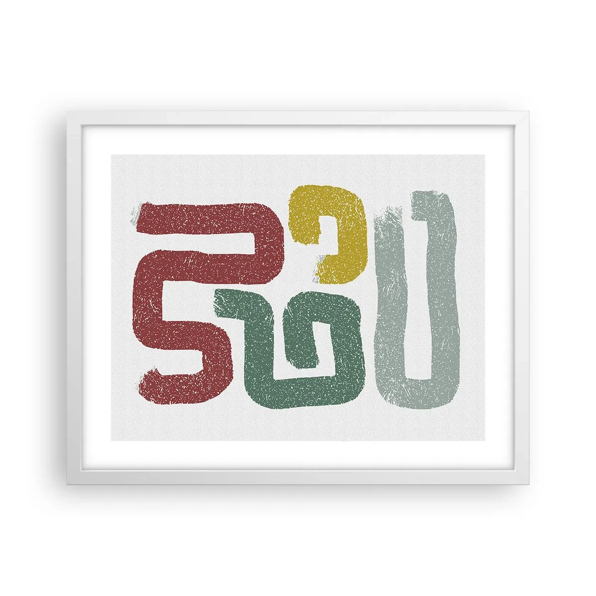 Poster in einem weißen Rahmen - In einer unbekannten Sprache - 50x40 cm