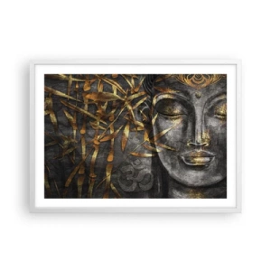 Poster in einem weißen Rahmen - Fühle den Frieden - 70x50 cm