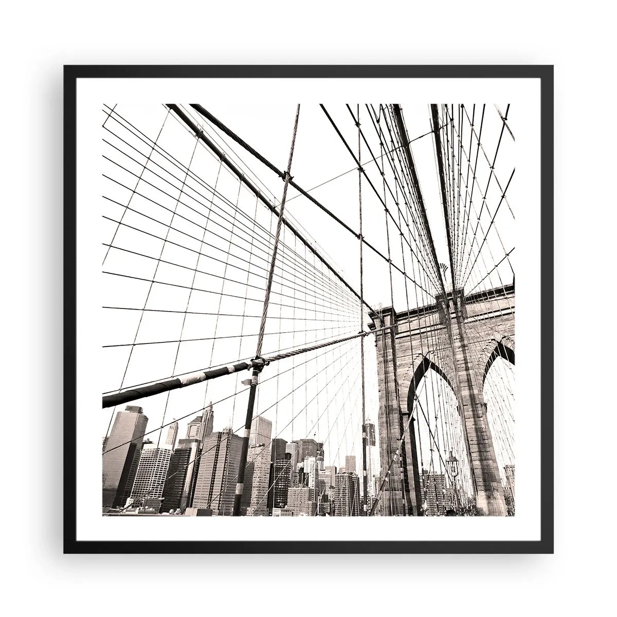 Poster in einem schwarzem Rahmen - New Yorker Kathedrale - 60x60 cm