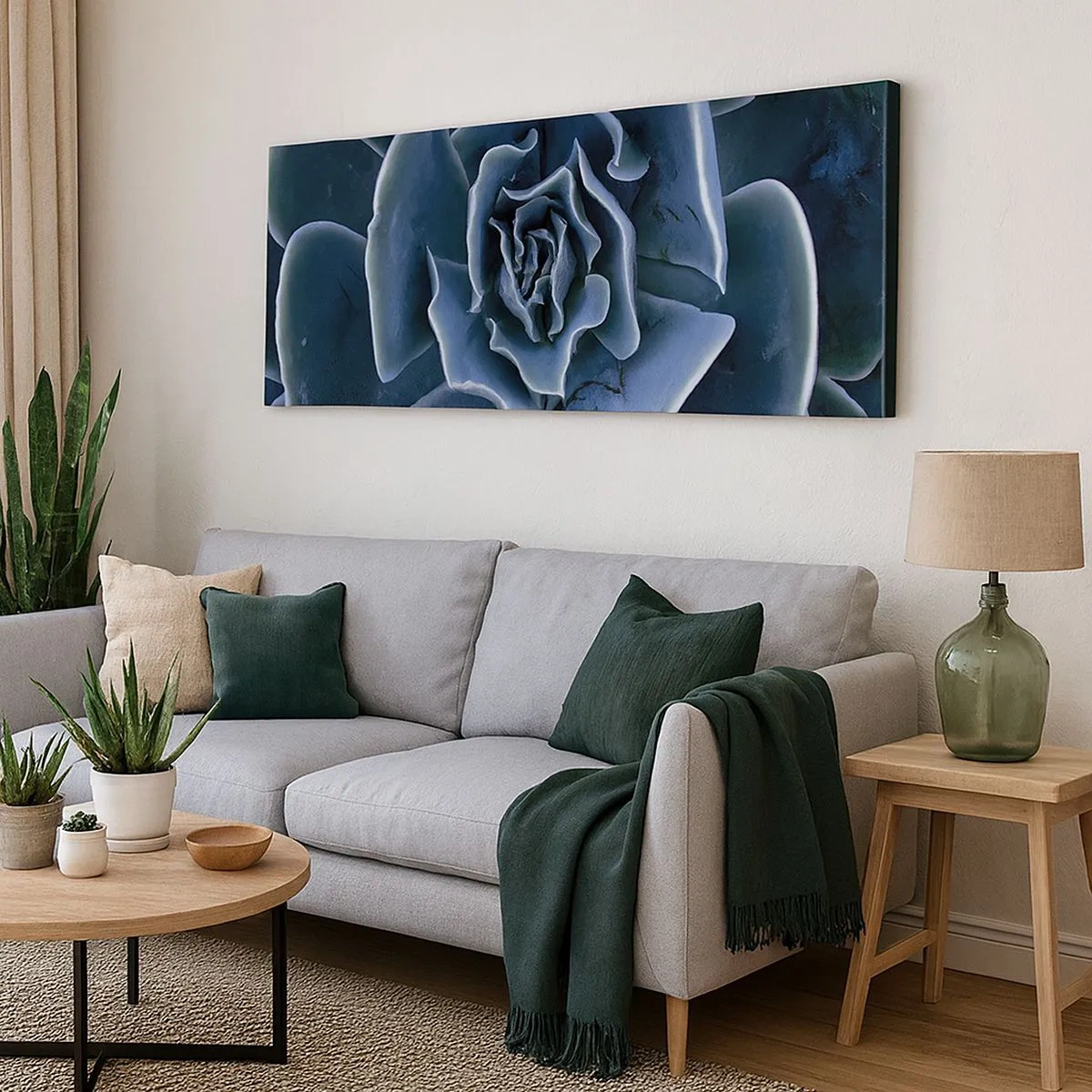 Bild auf Leinwand - Leinwandbild - Wüstenblume - 100x40 cm