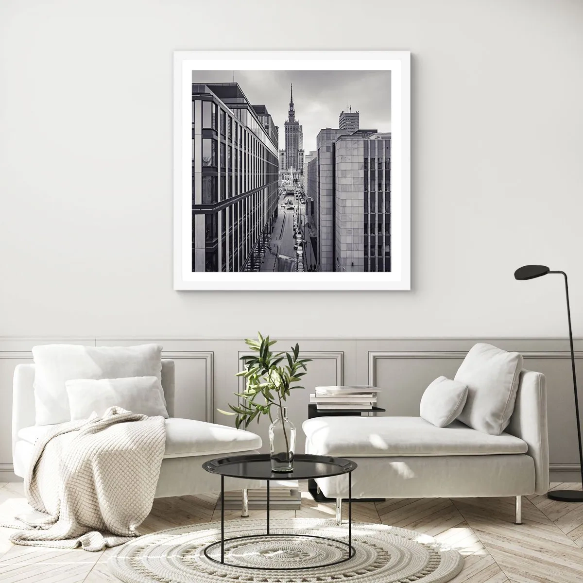 Poster in einem weißen Rahmen - Warschauer Tal - 30x30 cm