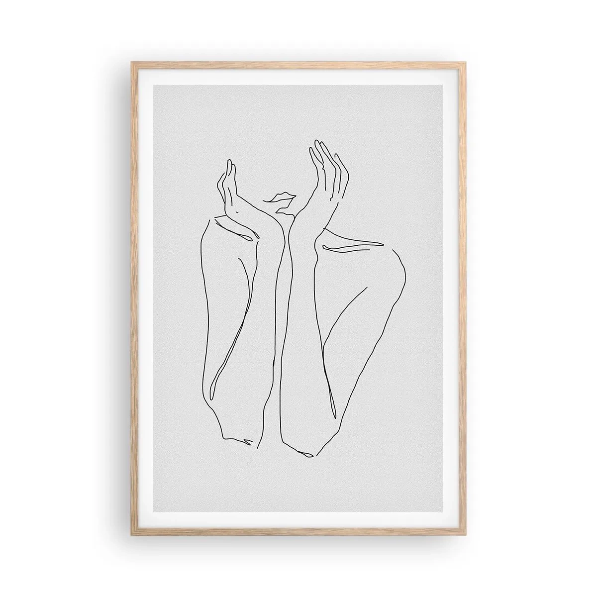 Poster in einem Rahmen aus heller Eiche - Wovon Mädchen träumen - 70x100 cm