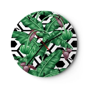 Wanduhr - Glasuhr - Von Natur aus eine symmetrische Komposition - 40x40 cm