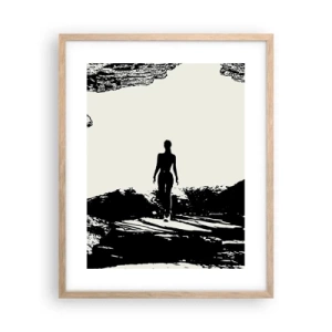 Poster in einem Rahmen aus heller Eiche - Neuer Blick - 40x50 cm