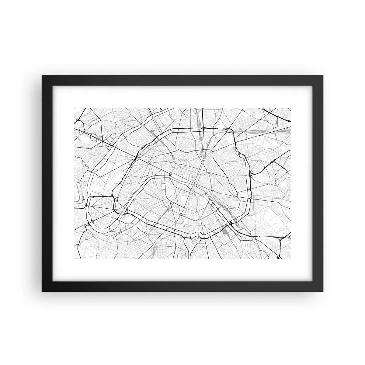 Poster in einem schwarzem Rahmen - Pariser Blume - 40x30 cm