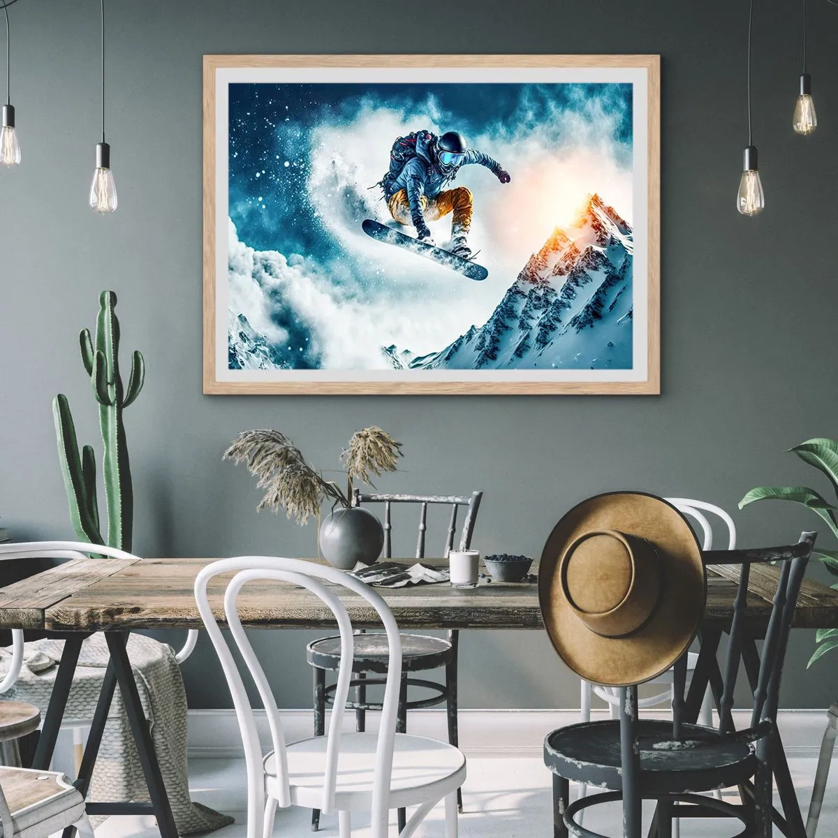 Poster in einem Rahmen aus heller Eiche - Extreme Emotionen - 50x40 cm