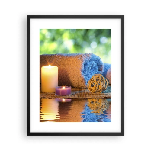 Poster in einem schwarzem Rahmen - Zeit für den Körper - 40x50 cm