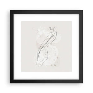 Poster in einem schwarzem Rahmen - Der Blick schweift - 30x30 cm
